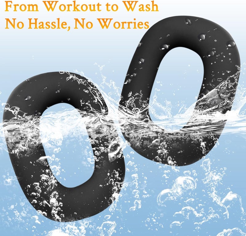 SoloWIT Sweat Proof Silicone Ear Cover for AirPods Max, Comfortable Fit for Gym Exercise, Easy to Clean, No Sound Quality Loss - Black - Image 3